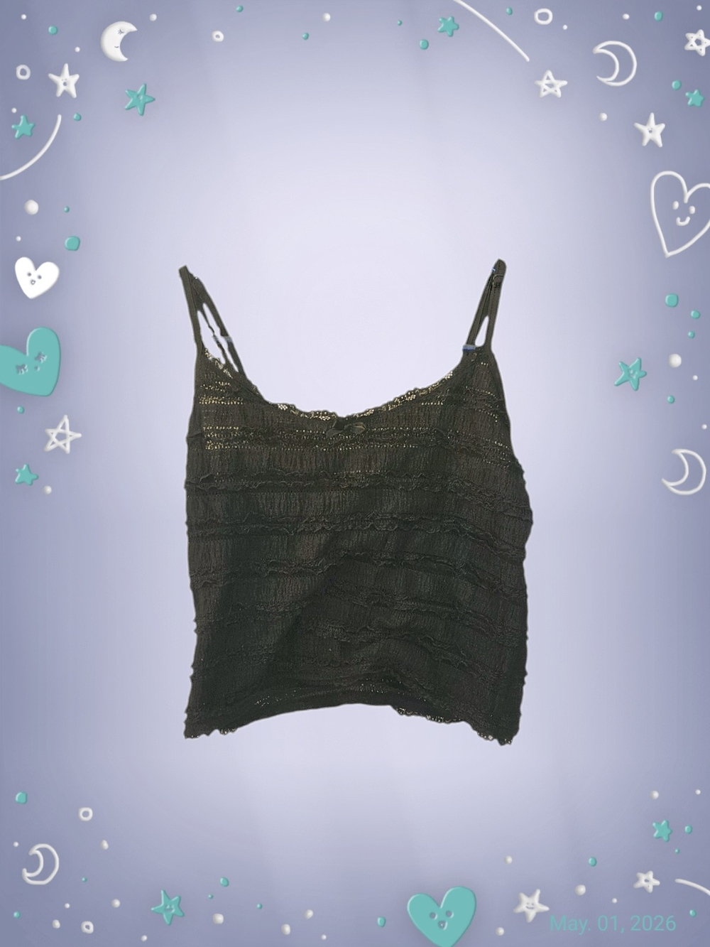 Women's Black Lace Camisole Tank Top